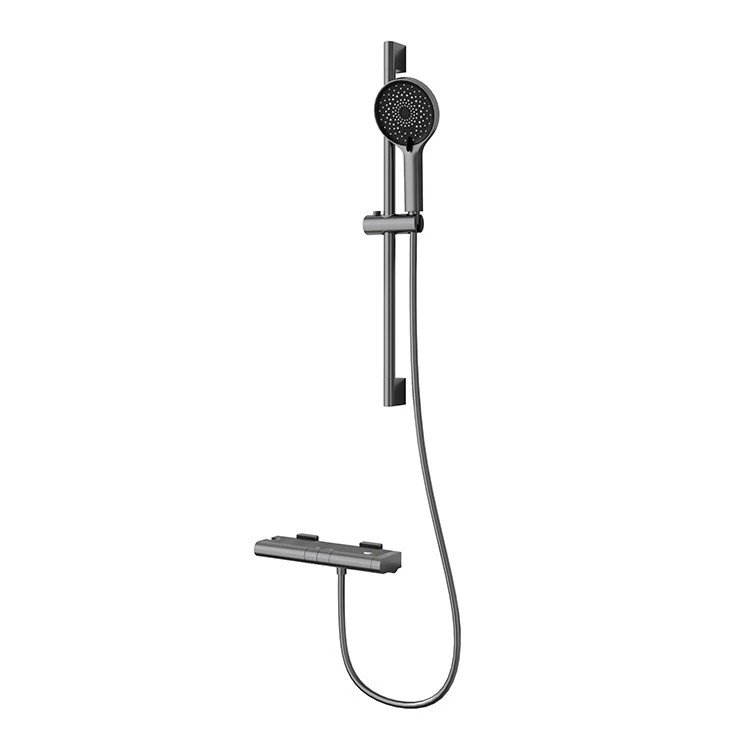 Set Cawod Ddeuol Gunmetal Grey
