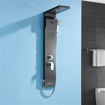 Panel Colofn Cawod Du Matte